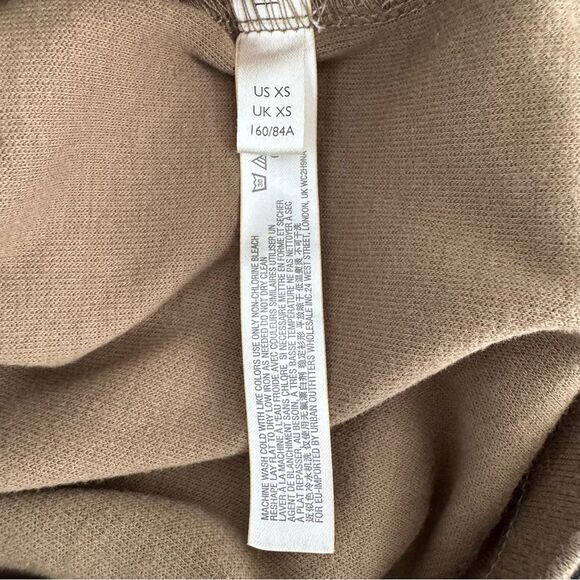 FP Beach by Free People Slouchy Cowl Neck Tunic Hoodie – XS – Taupe - Picture 6 of 10